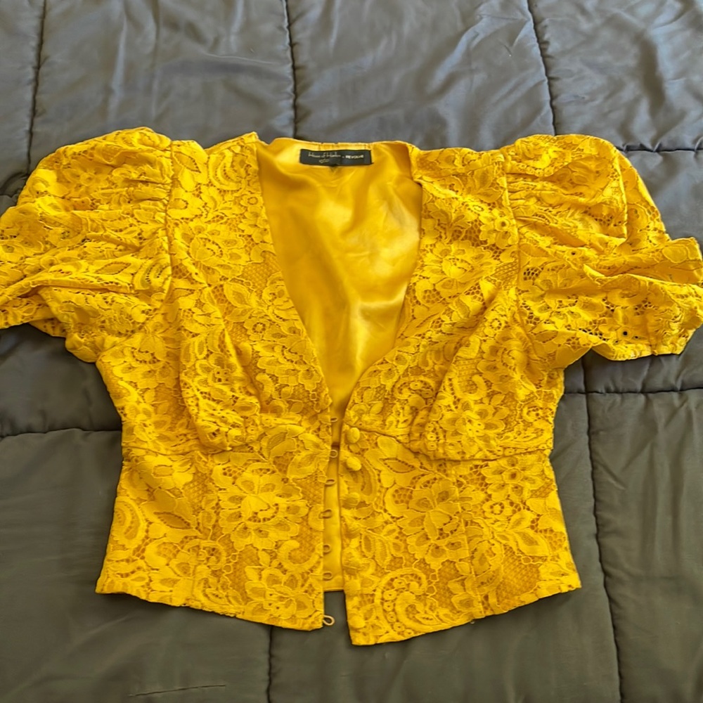House of Harlow lace cap sleeve top